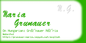 maria grunauer business card